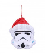 Original Stormtrooper Hanging Tree Ornament Santa Hat 8 cm